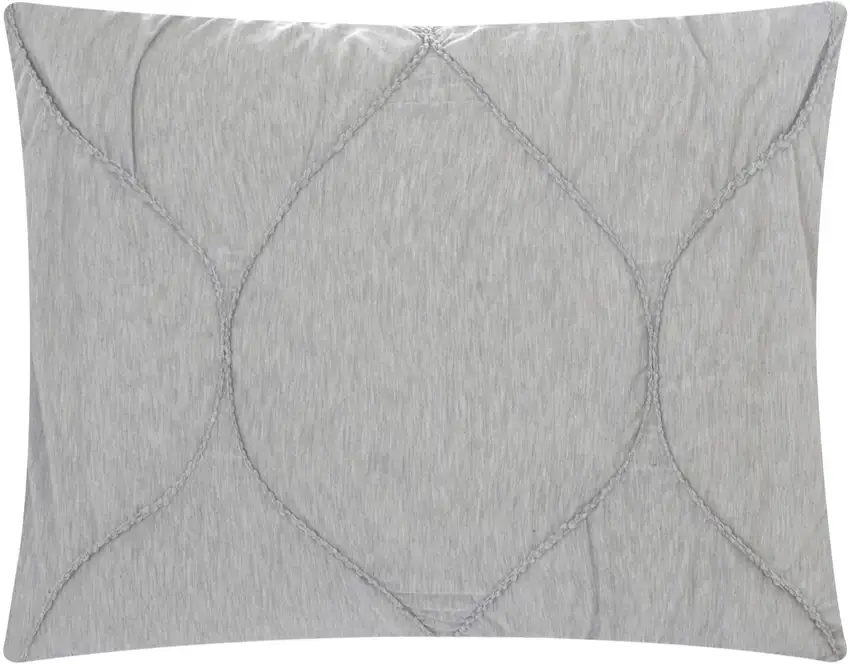 Gray Twin Polyester 180 Thread Count Washable Down Comforter Set Photo 3