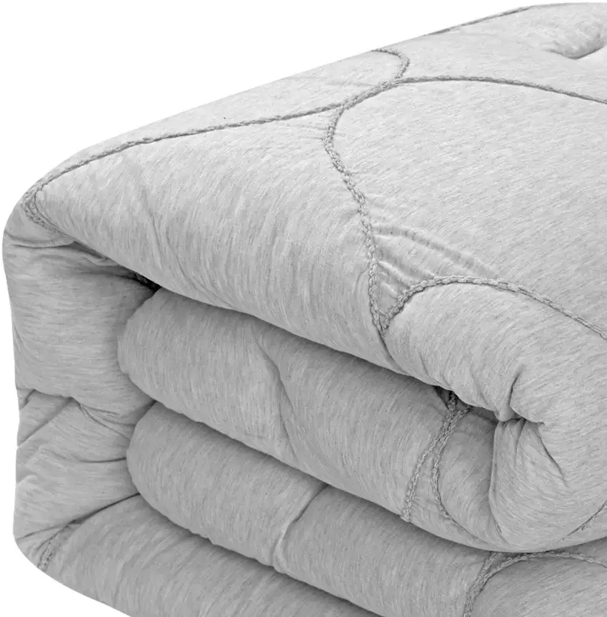 Gray Twin Polyester 180 Thread Count Washable Down Comforter Set Photo 5