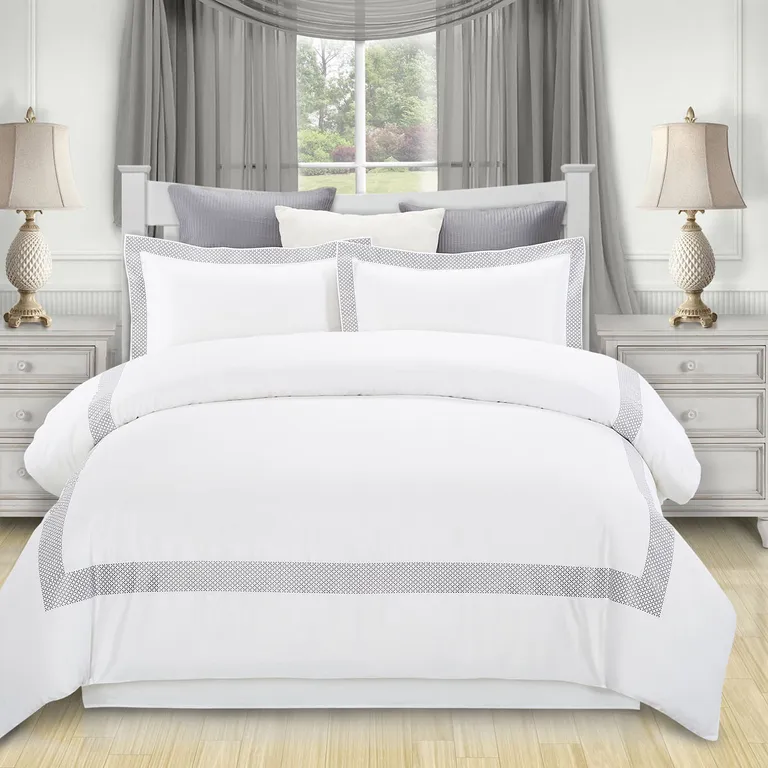 Queen 100% Cotton 200 Thread Count Washable Duvet Cover Set Photo 4