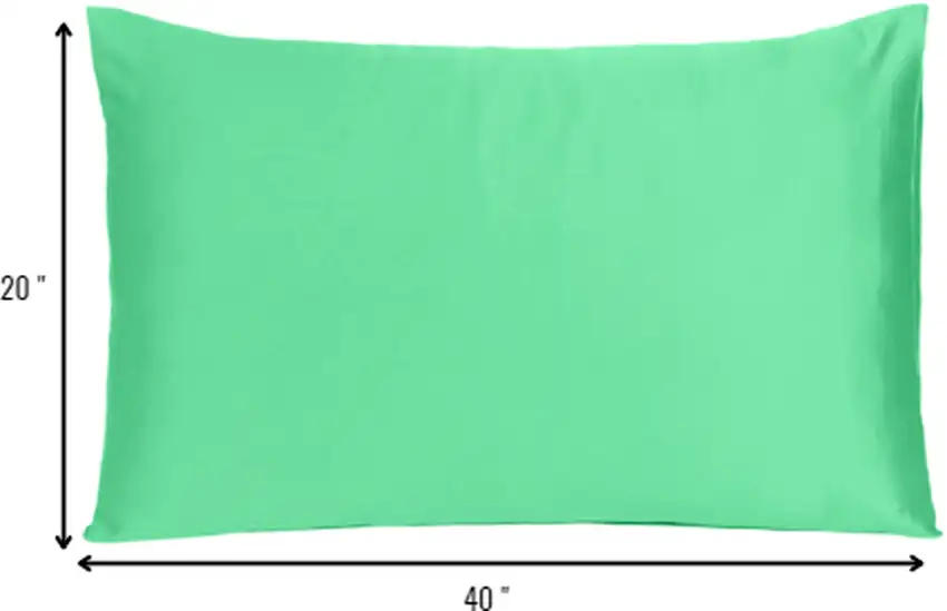Green Dreamy Set Of 2 Silky Satin King Pillowcases Photo 8
