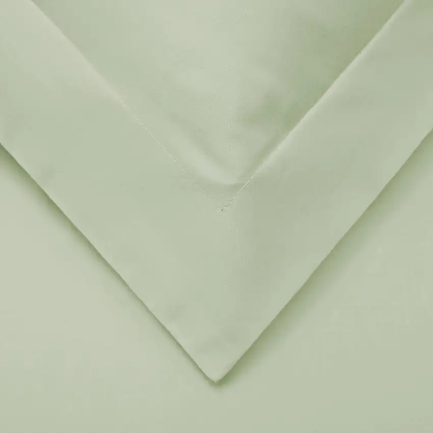 Green King Cotton Blend Washable Duvet Cover Set With Two Shams Photo 7