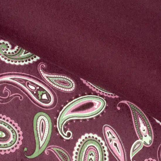 Green Pink And Purple King Cotton Washable Duvet Cover Set With Two Shams Photo 8