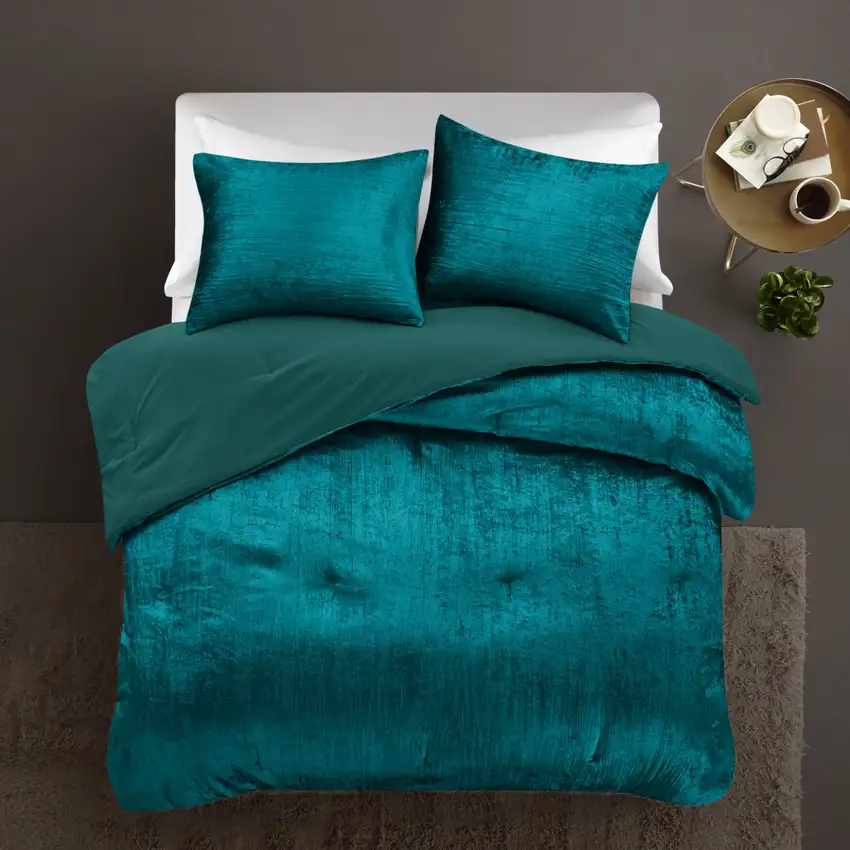 Green Queen Polyester 180 Thread Count Washable Down Comforter Set Photo 5
