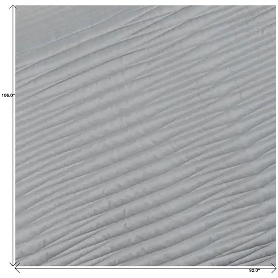 Set of Three Gray Geometric King Quilt Photo 6