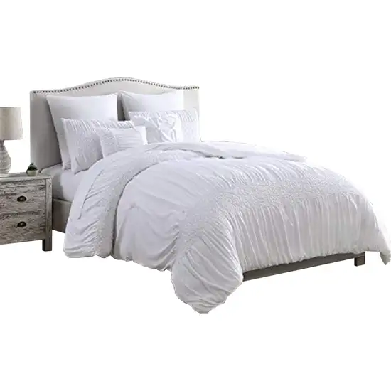 Hamburg 7 Piece King Size Comforter Set with Textured Details The Urban Port Photo 1