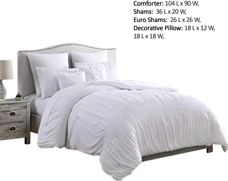 Hamburg 7 Piece King Size Comforter Set with Textured Details The Urban Port Photo 2