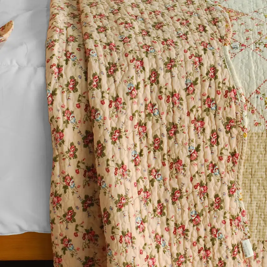 Harvest Season -  Cotton 3PC Vermicelli-Quilted Patchwork Quilt Set (Full/Queen Size) Photo 4