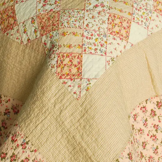 Harvest Season -  Cotton 3PC Vermicelli-Quilted Patchwork Quilt Set (Full/Queen Size) Photo 5