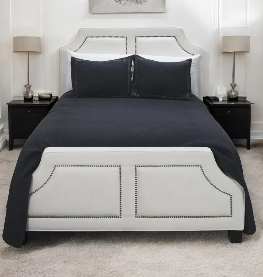 Indigo King 100% Cotton 300 Thread Count Machine Washable Down Alternative Comforter Photo 1