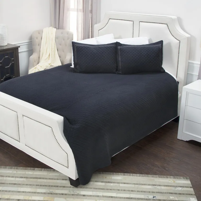 King 100% Cotton 300 Thread Count Machine Washable Down Alternative Comforter Photo 4