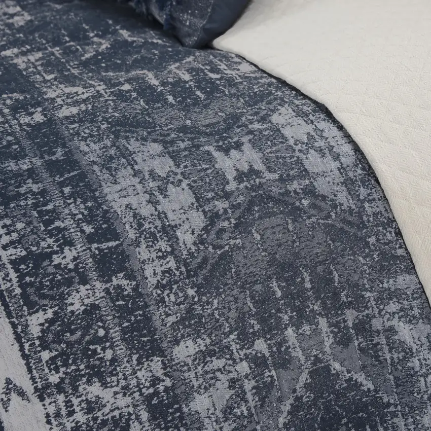 Indigo King Cotton Washable Polyester Duvet Cover Set With Two Shams Photo 5