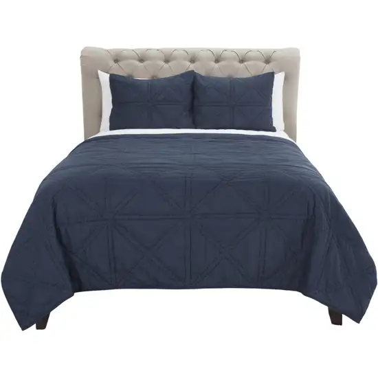Indigo Queen 100% Cotton 300 Thread Count Dry Clean Only Down Alternative Comforter Photo 2