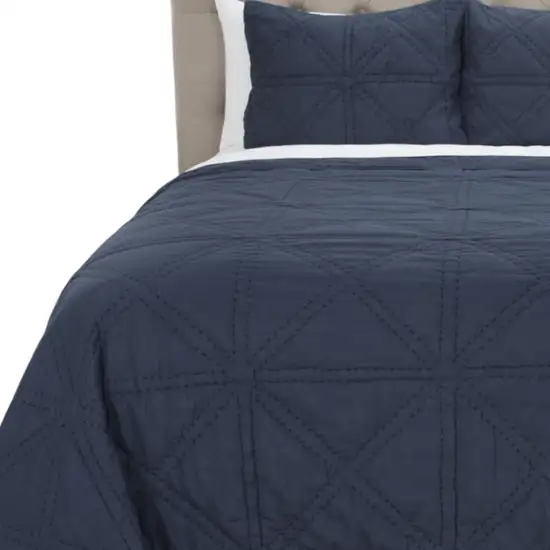 Indigo Queen 100% Cotton 300 Thread Count Dry Clean Only Down Alternative Comforter Photo 4