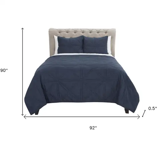 Indigo Queen 100% Cotton 300 Thread Count Dry Clean Only Down Alternative Comforter Photo 6