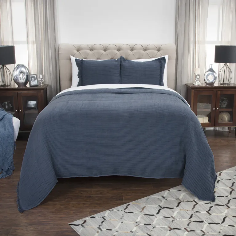 Queen 100% Cotton 300 Thread Count Machine Washable Down Alternative Comforter Photo 3