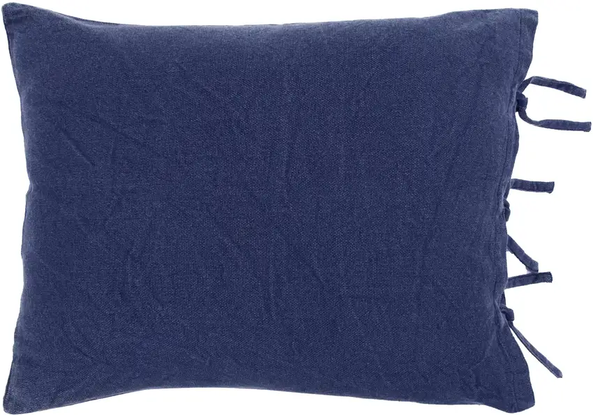 Indigo Queen Cotton Washable Polyester Duvet Cover Set With Two Shams Photo 3