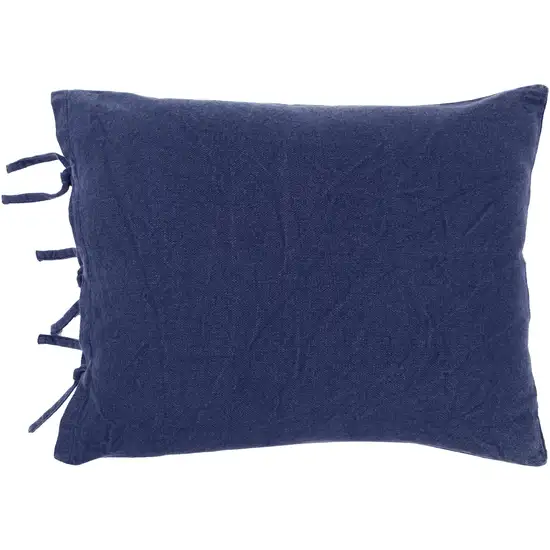 Indigo Queen Cotton Washable Polyester Duvet Cover Set With Two Shams Photo 4