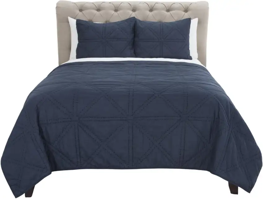 Indigo Twin Extra Long 100% Cotton 300 Thread Count Machine Washable Down Alternative Comforter Photo 2