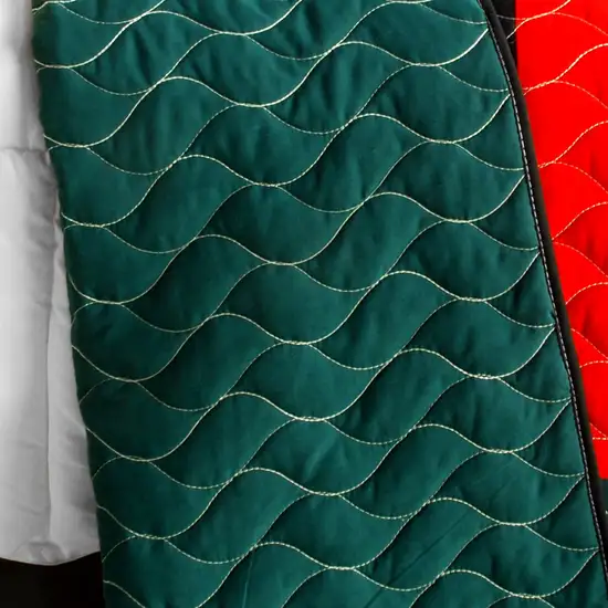 Italianism -  Vermicelli-Quilted Patchwork Striped Quilt Set Full/Queen Photo 3