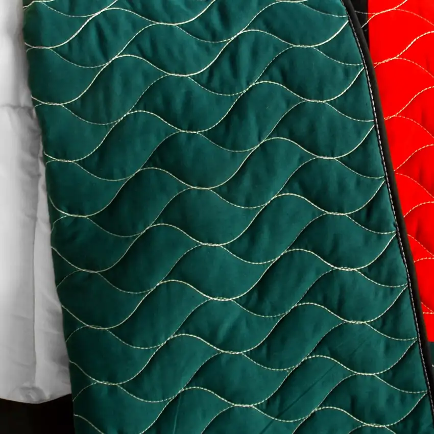 Italianism -  Vermicelli-Quilted Patchwork Striped Quilt Set Full/Queen Photo 3