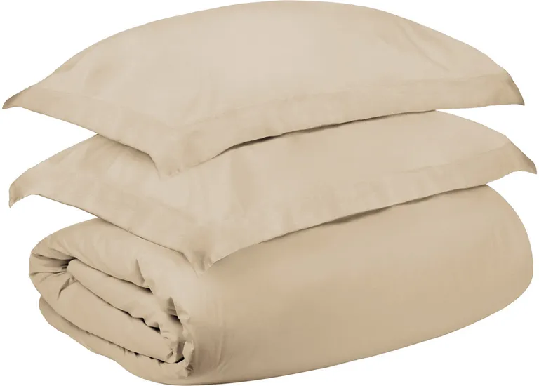 Cotton Blend 400 Thread Count Washable Duvet Cover Set Photo 2