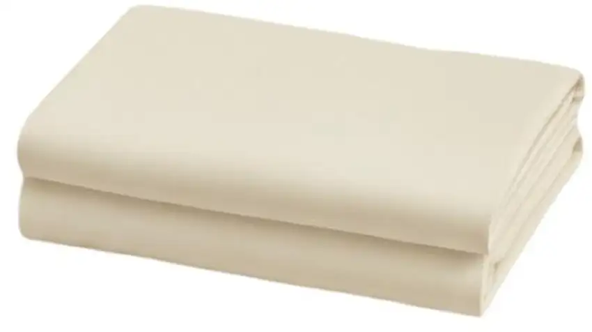 Set of Two Ivory Cotton Queen Pillowcases Photo 2