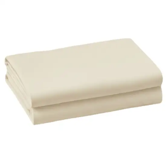 Set of Two Ivory Cotton Queen Pillowcases Photo 3