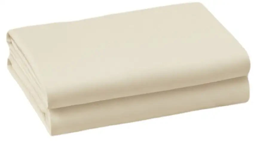 Set of Two Ivory Cotton Queen Pillowcases Photo 3