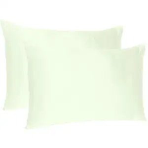Photo of Ivory Dreamy Set Of 2 Silky Satin Standard Pillowcases