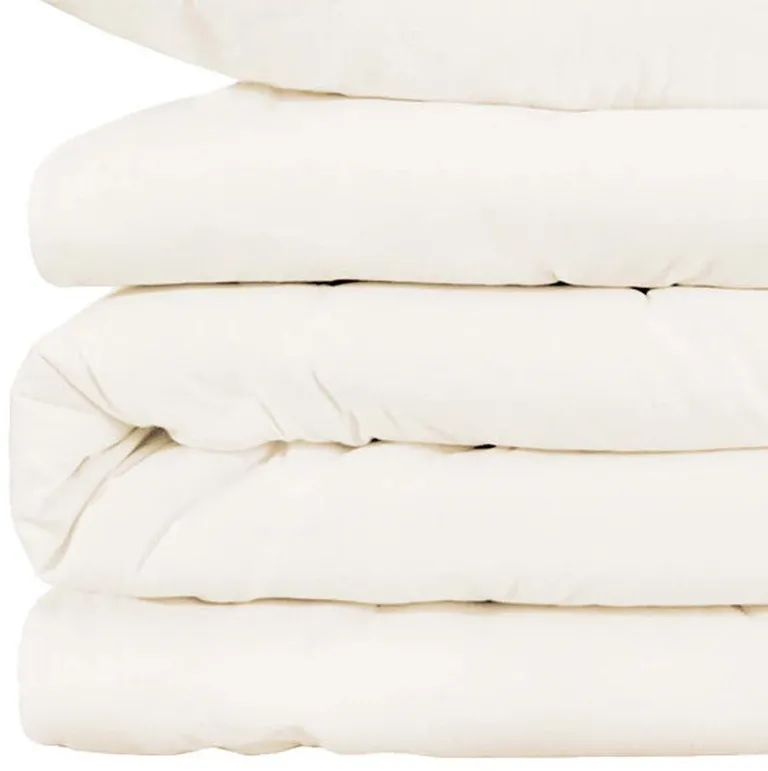 Ivory King Cotton Blend Washable Duvet Cover Set Photo 2