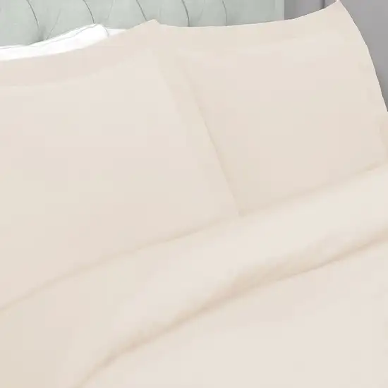 Ivory King 100% Cotton 300 Thread Count Washable Duvet Cover Set Photo 4