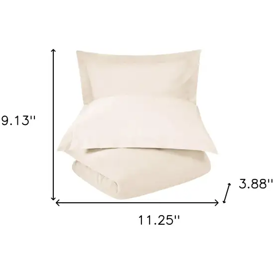 Ivory King 100% Cotton 300 Thread Count Washable Duvet Cover Set Photo 6