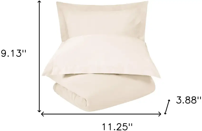 Ivory King 100% Cotton 300 Thread Count Washable Duvet Cover Set Photo 6