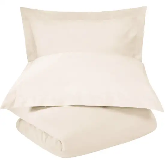 Ivory King 100% Cotton 300 Thread Count Washable Duvet Cover Set Photo 1