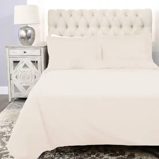 Ivory King 100% Cotton 300 Thread Count Washable Duvet Cover Set Photo 5