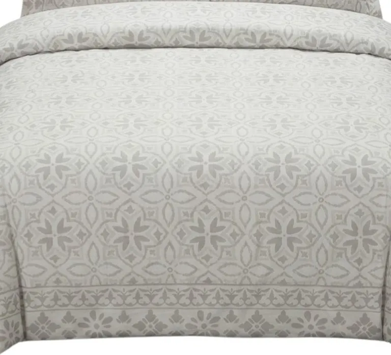 Ivory King Cotton Washable Polyester Down Alternative Comforter Set With Two Shams Photo 4