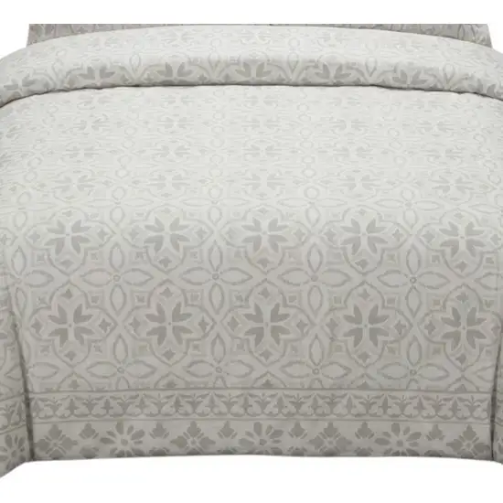 Ivory King Cotton Washable Polyester Down Alternative Comforter Set With Two Shams Photo 4