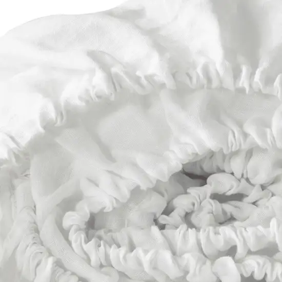 Ivory Linen Full Double Fitted sheet Photo 5