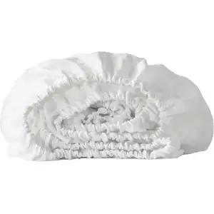 Photo of Ivory Linen Twin Fitted Sheet