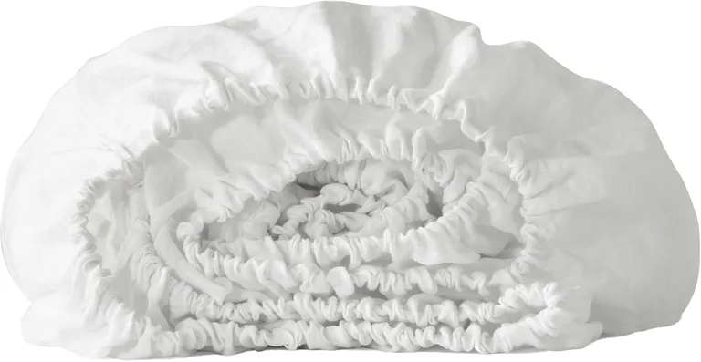 Ivory Linen Twin Fitted Sheet Photo 1