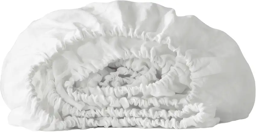 Ivory Linen Twin Fitted Sheet Photo 1