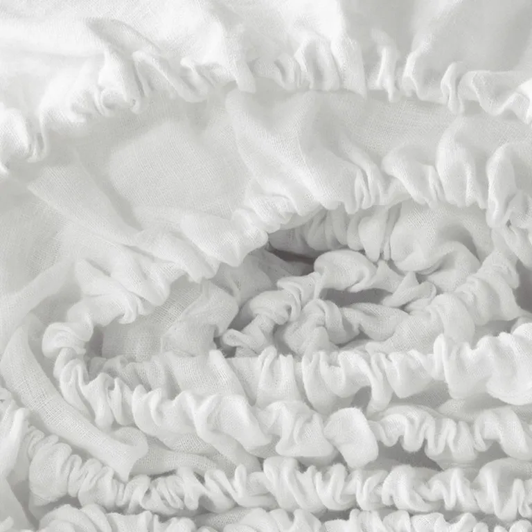 Ivory Linen Twin Fitted Sheet Photo 4