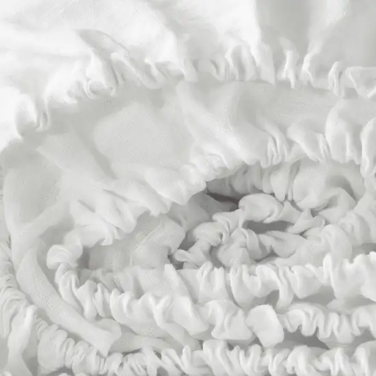 Ivory Linen Twin Fitted Sheet Photo 7