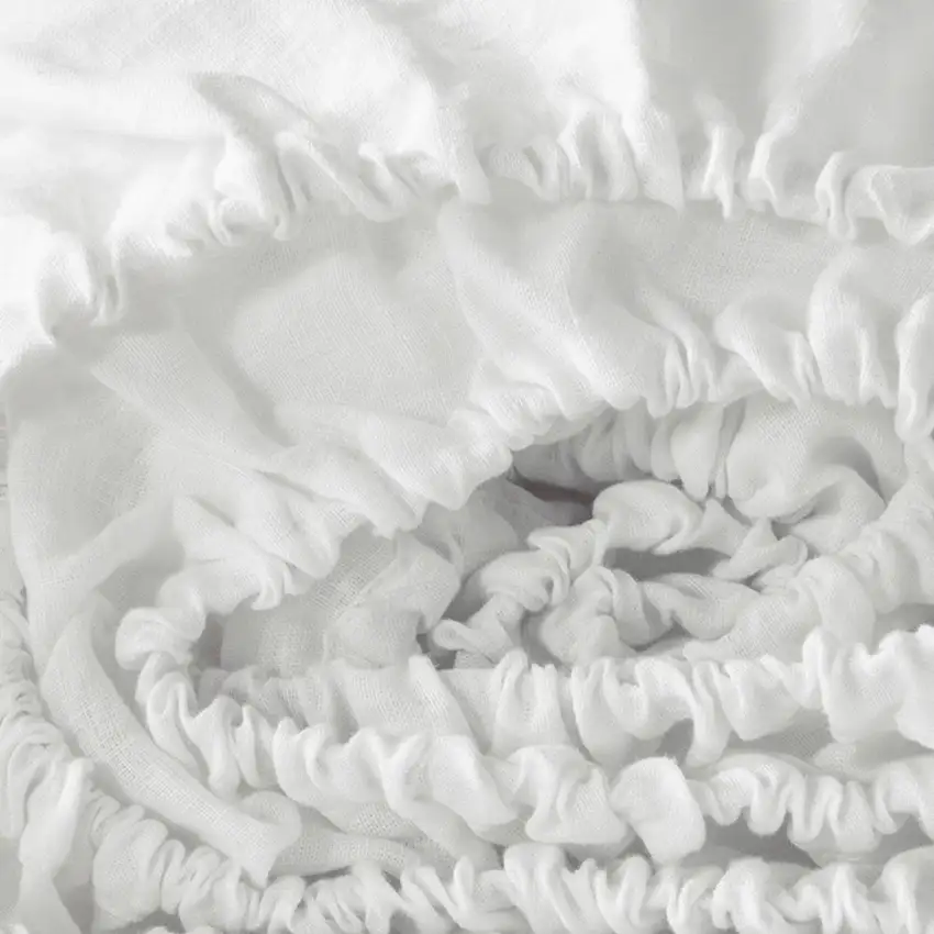 Ivory Linen Twin Fitted Sheet Photo 7