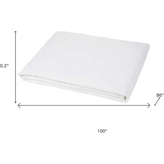 Ivory Linen Twin Flat Sheet Photo 6