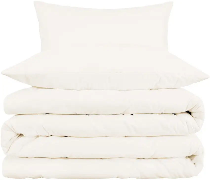 Ivory Queen Cotton Blend 1000 Thread Count Washable Duvet Cover Set Photo 1