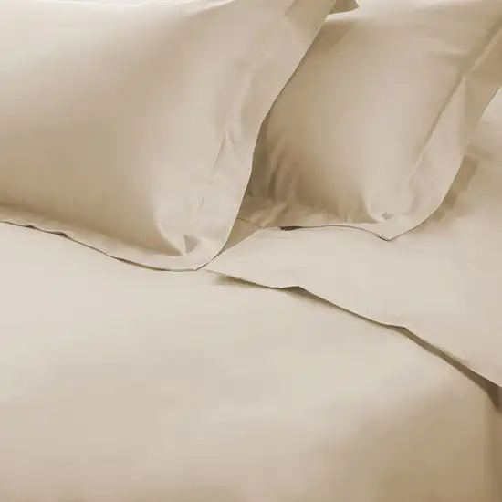 Ivory Queen Cotton Blend 650 Thread Count Washable Duvet Cover Set Photo 2