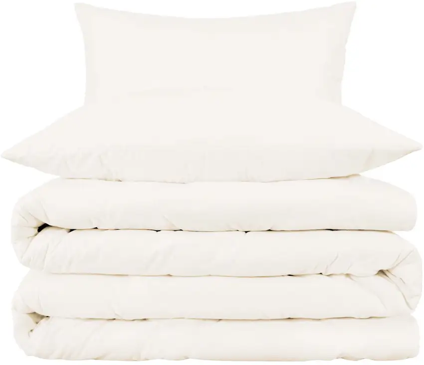 Ivory Queen Cotton Blend Washable Duvet Cover Set Photo 2
