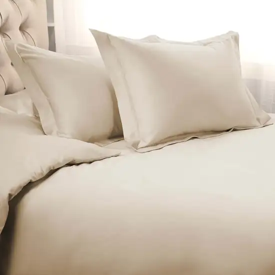 Ivory Queen Cotton Blend Washable Duvet Cover Set Photo 4