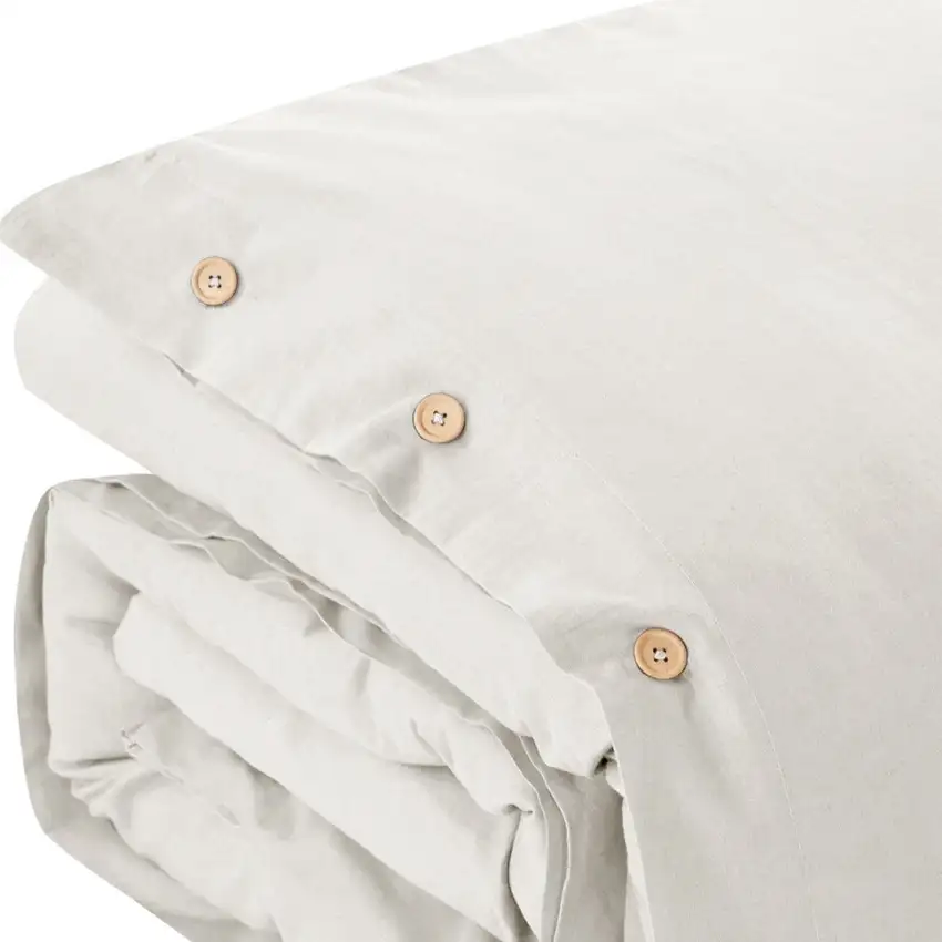 Ivory Queen 100% Cotton 140 Thread Count Washable Duvet Cover Set Photo 6